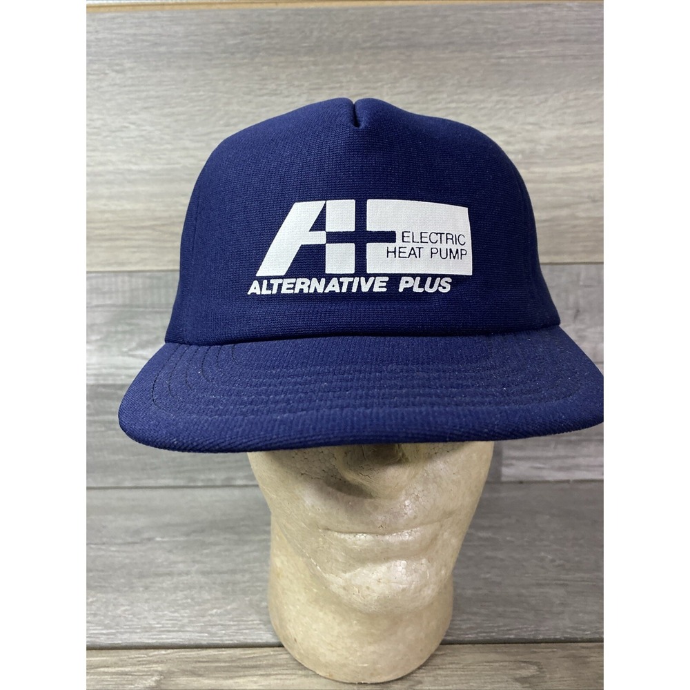 Vtg‎ Trucker Hat Cap Snapback alternative Plus Electric Heat Pump Blue
